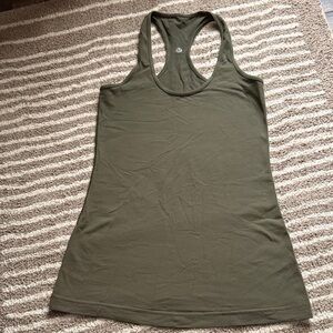 Olive Green Racerback Tank Top